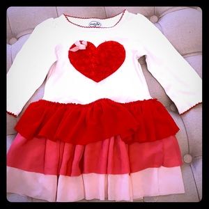 Mudpie Valentine Dress 9-12 months